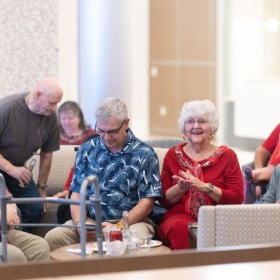 a group of people spending time together