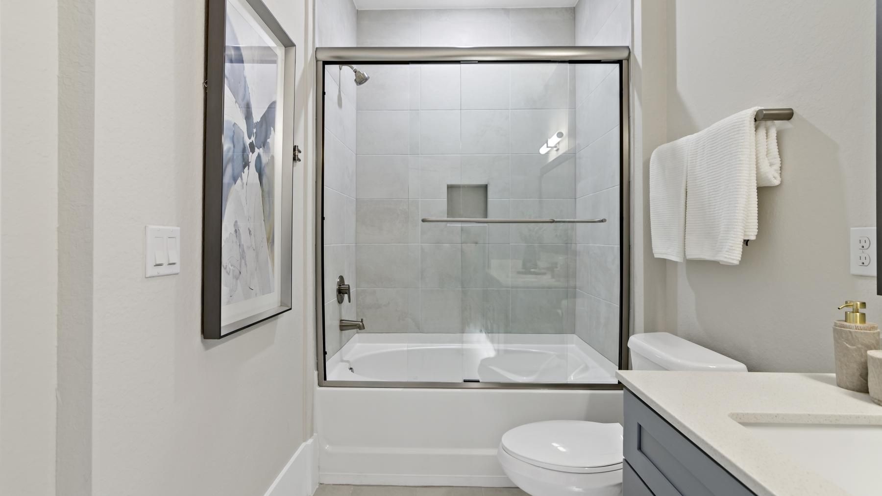 Spacious bathrooms with everything you need Spacious bathrooms with everything you need